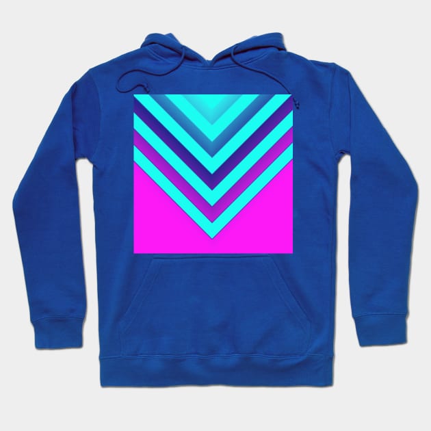 Pink & Aqua Chevron Hoodie by BlakCircleGirl